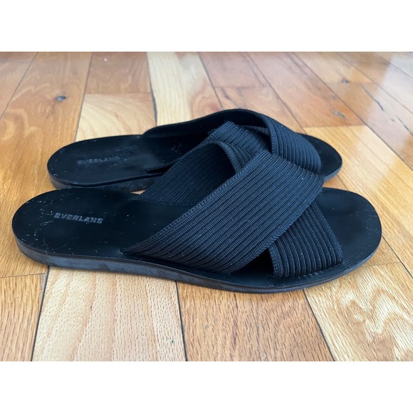 Everlane Shoes - Everlane The ReKnit Crossover Sandal Black Size 9.5